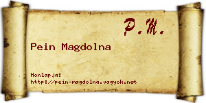 Pein Magdolna névjegykártya